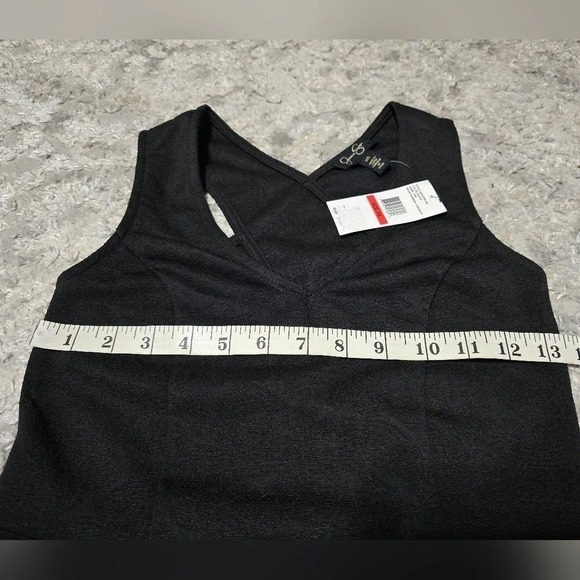 ✨️4/$20. JESSICA SIMPSON Black Sleeveless Peplum Top, XS - Picture 9 of 11